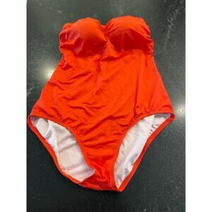 HiLor Bright Orange womens swimsuit bandeau top 12
